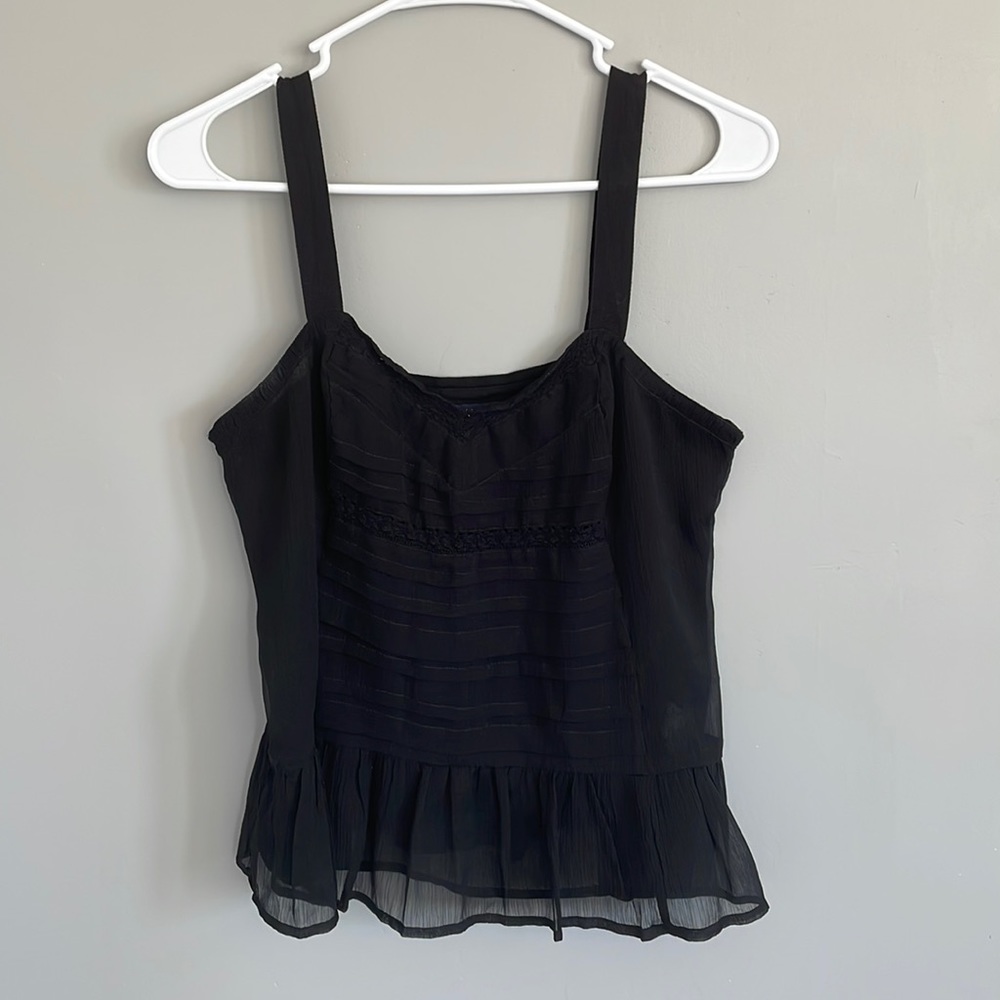 Black Sheer American Eagle Tank Top Size S